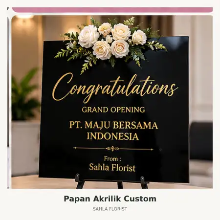 Papan Bunga Akrilik Sukoharjo